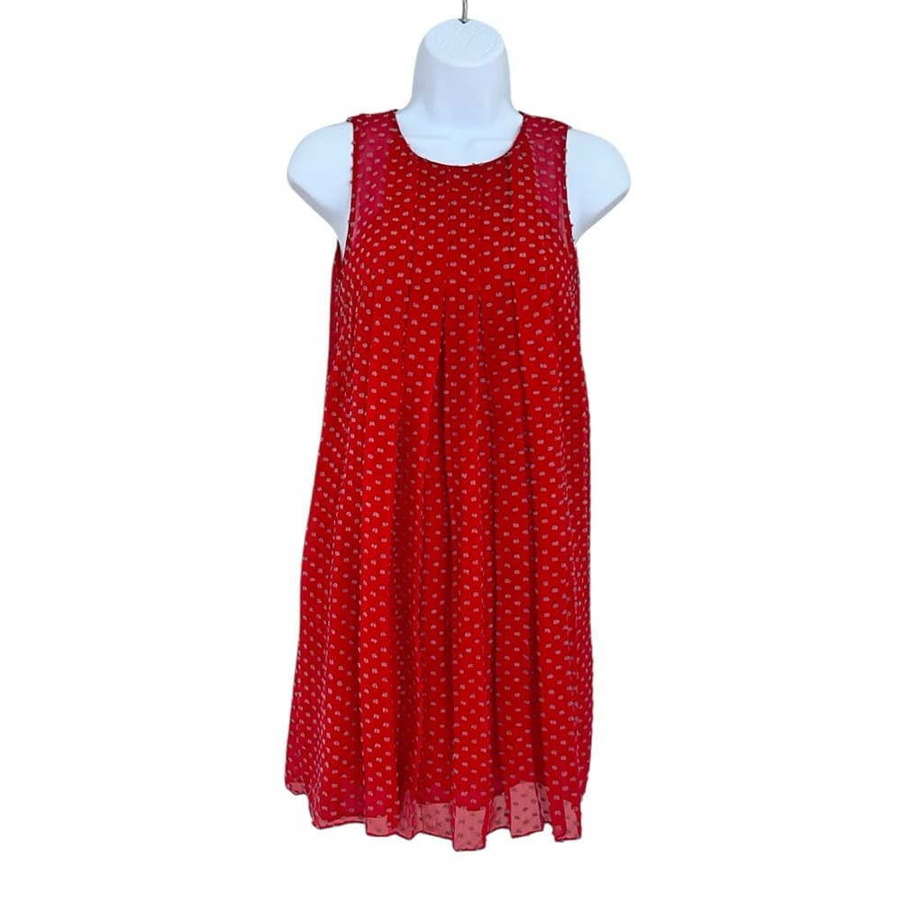 Sachin & Babi Red Polka Dot Silk Blend Dress Sz 0